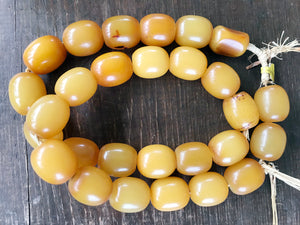 Strand of Antique West African Butterscotch Amber Beads