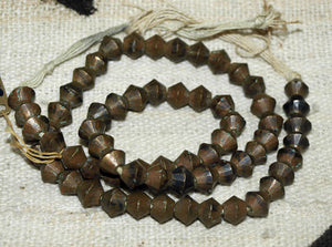 Solid Vintage Bronze Bicone Beads from Nigeria