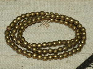 Brass Oval Beads from Ethiopia