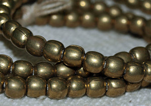 Brass Oval Beads from Ethiopia