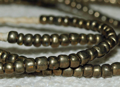 Small Irregular Coppery-Brass Beads from India