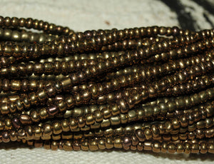 Small Irregular Coppery-Brass Beads from India