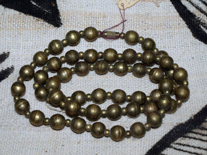 Vintage Necklace of Brass Beads from Northern India
