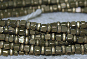 Strand of Fancy Brass Assorted Beads from India