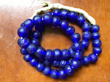 Cobalt Blue Recycled Glass Beads from Ghana