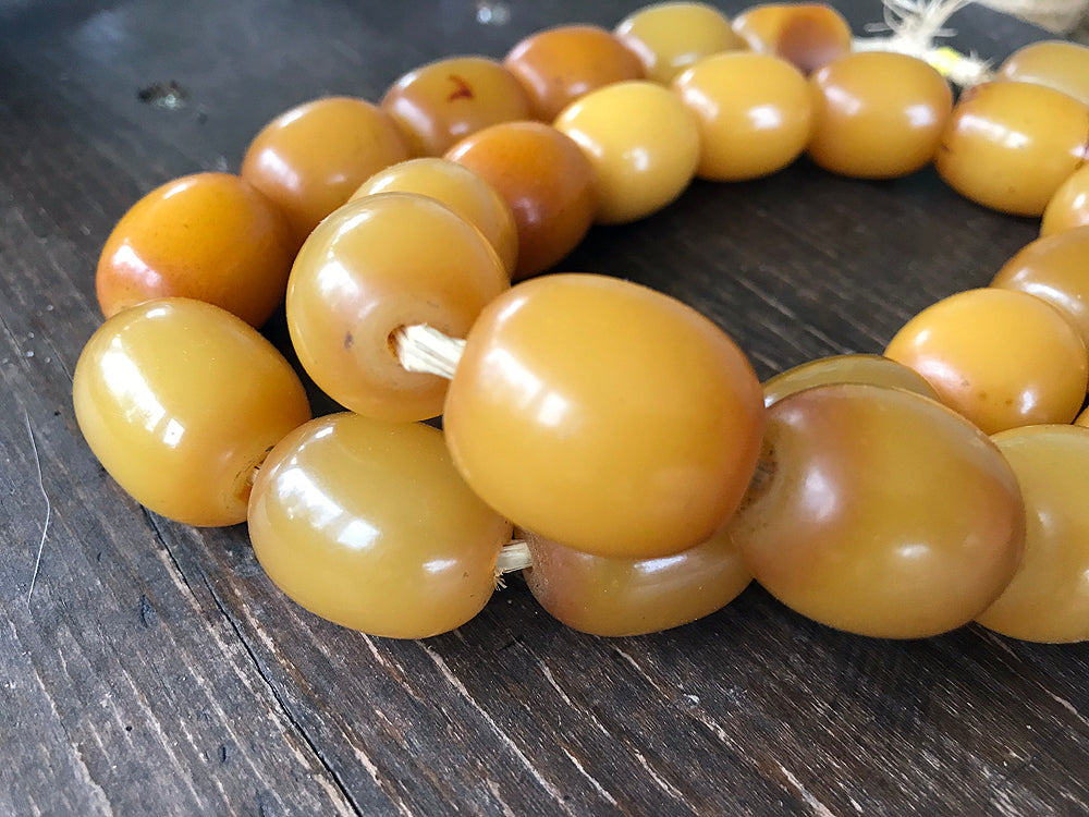 Butterscotch Amber Beaded Necklace // 113 Grams – Astro West