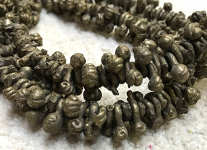 Strand of Antique Classic Bronze "Peanut" Beads from Nigeria