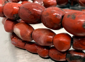 Strand of Antique Jasper Stone Beads from Nigeria