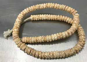 Strand of Cow Bone "Eye Beads" from West Africa