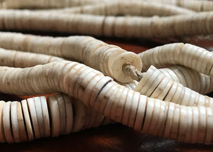 HUGE Strand of Old Ostrich Shell Beads from Togo