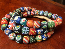 Strand of New Colourful Sand Beads from Ghana