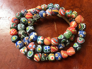 Strand of New Colourful Sand Beads from Ghana
