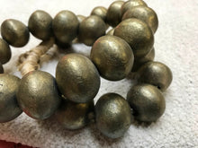 Strand of Very Large Brass Round Beads from Nigeria