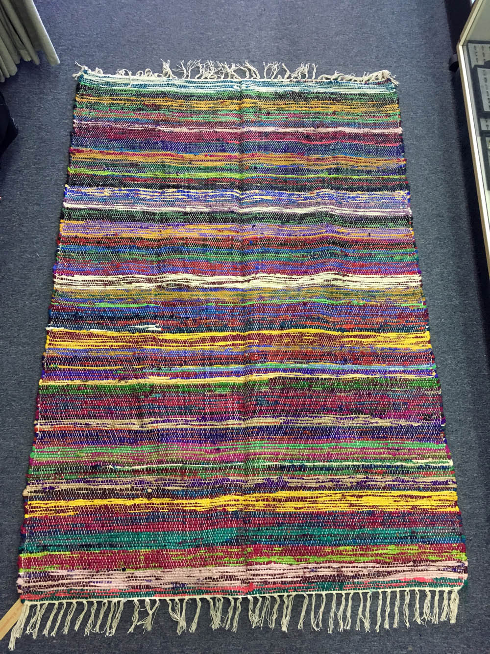 Large Chindi Rug from India, 4' x 6'