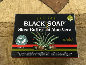 Madina Natural African Black Soap with Shea Butter, 3 bars for $6.00