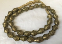 Strand of Rustic Nigerian Brass Bicone Beads