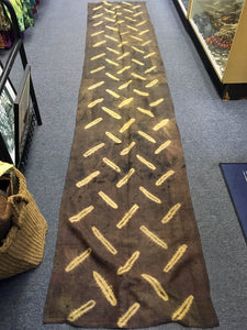 Vintage Kuba Raffia Cloth Rug or Hanging; 12' x 30"