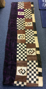 Vintage Kuba Cloth Rug from the 1960s; 27" x 180"
